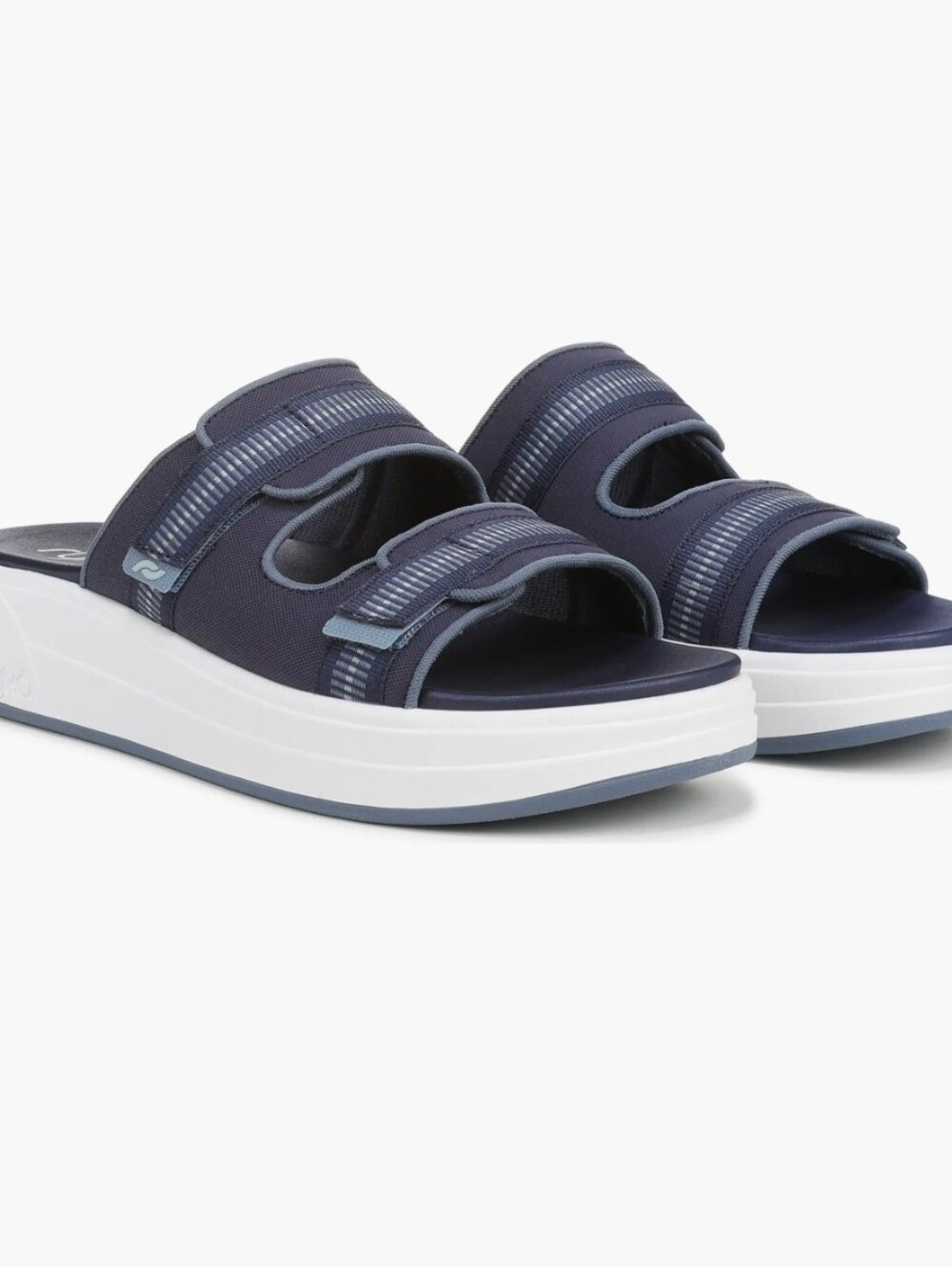 Ryka Blue Viv Platform Slide Sandals Size 8 Wide NWT Y2K